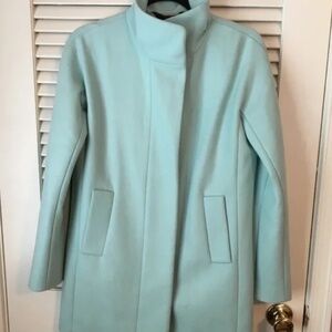J Crew Light Blue Aqua Color Coat- Size 0 EXCELLENT CONDITION